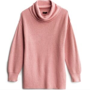 NWOT Goldray pink pullover‎ knit cowl neck sweater size L